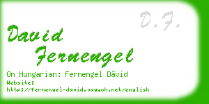 david fernengel business card